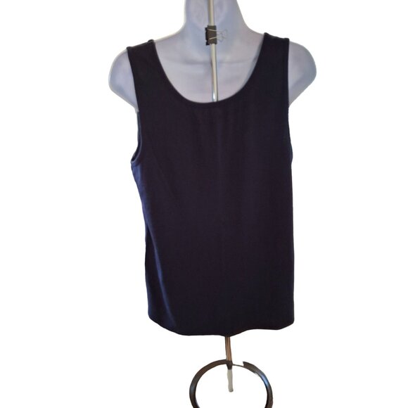 Cato Est 1946 Womens Tank Top Large Navy Blue Casual Sleeveless Normcore - Picture 2 of 6